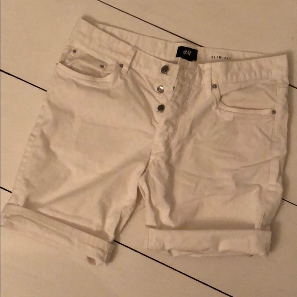 White Jean Shorts - Picture 5 of 5